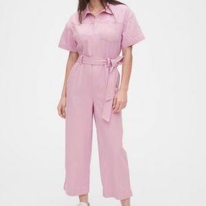 Gap Utility Tie Jumpsuit in Pink